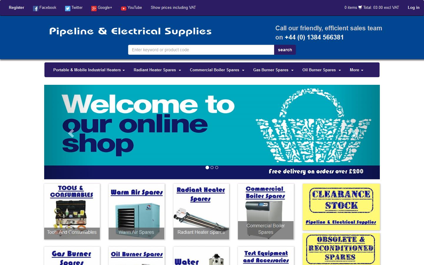 Pipeline Electrical Supplies Website