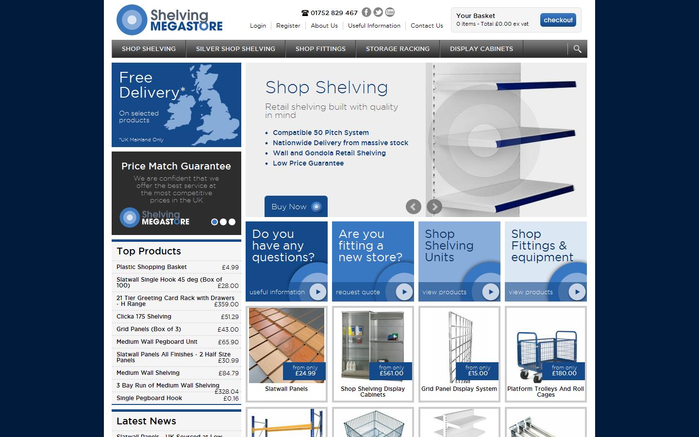 Shelving Megastore Website
