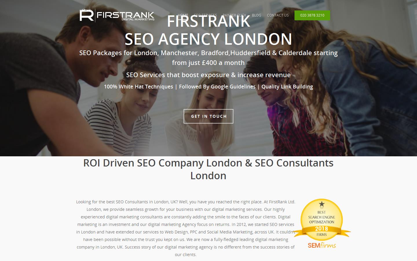 FirstRank Digital Marketing Website