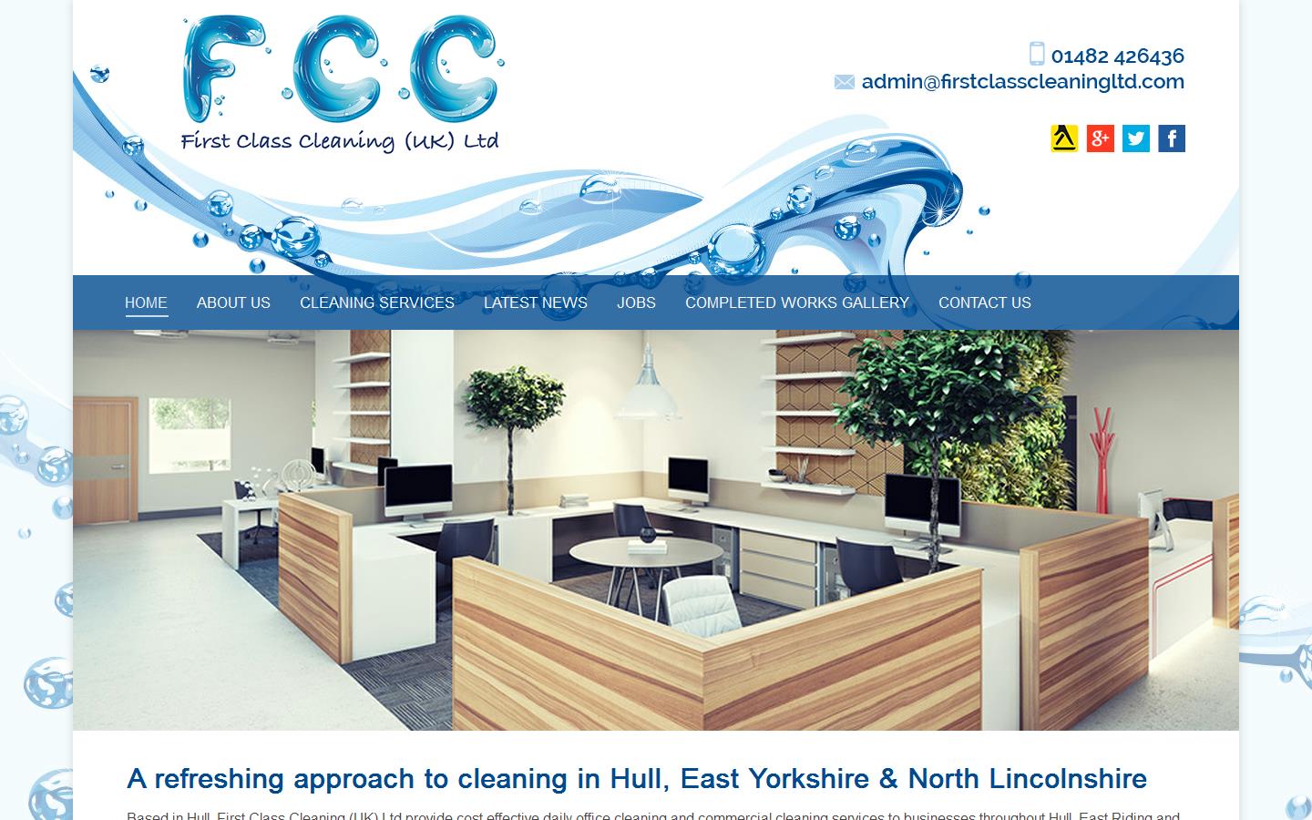 First Class Cleaning (UK) Ltd Website