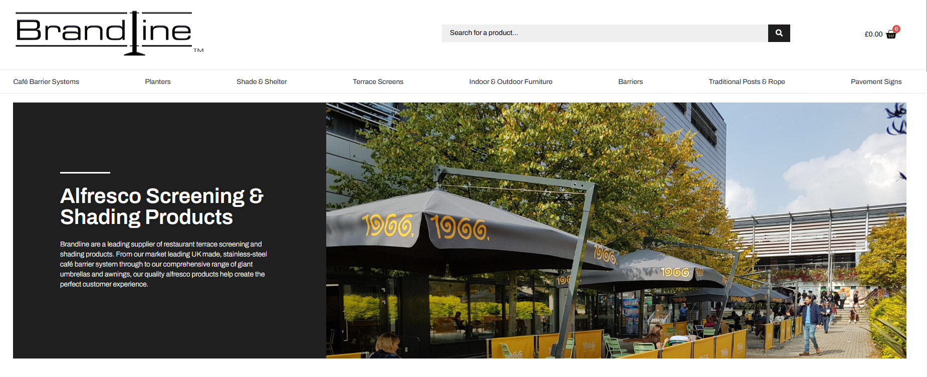Brandline Products Alfresco Ltd Website