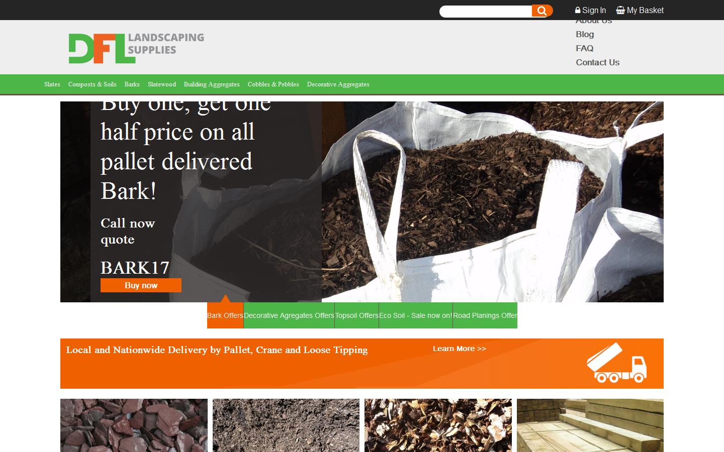 DFL Landscaping Supplies Website