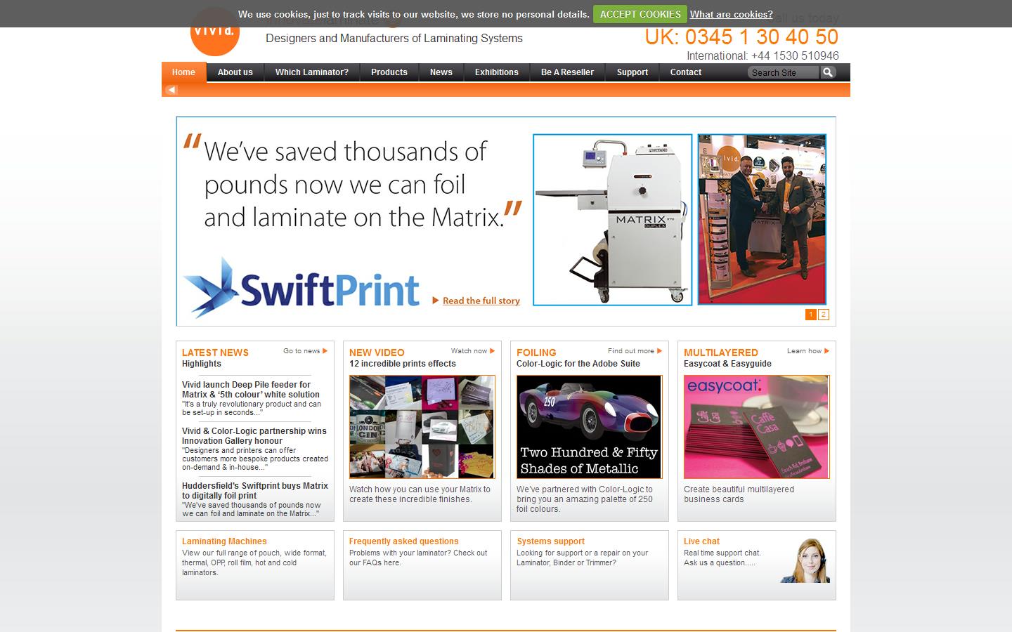 Vivid Laminating Technologies Website