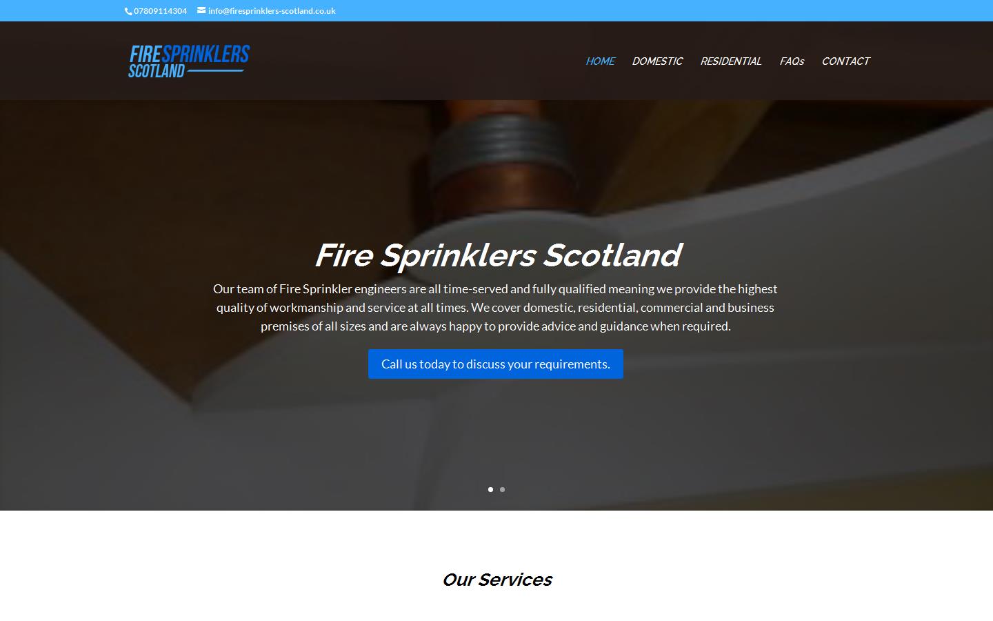 Fire Sprinklers Scotland Website