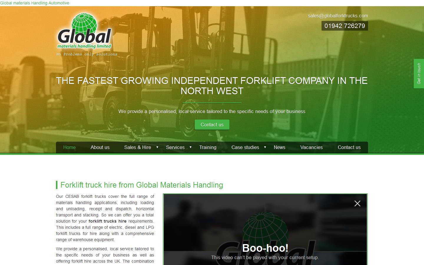 Global Forklifts Website