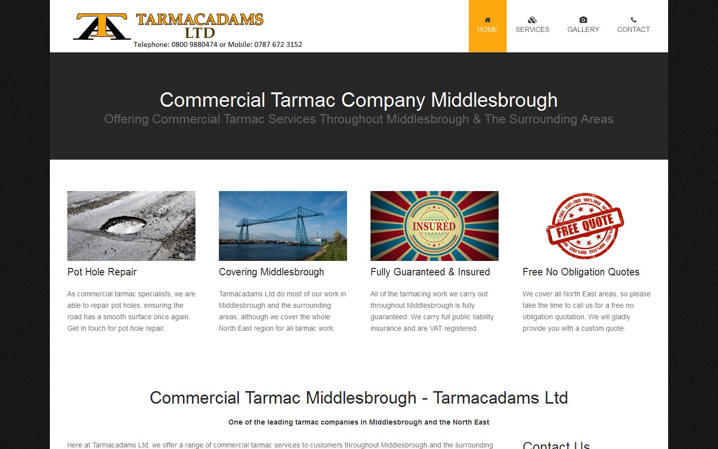 Tarmacadams Ltd Website