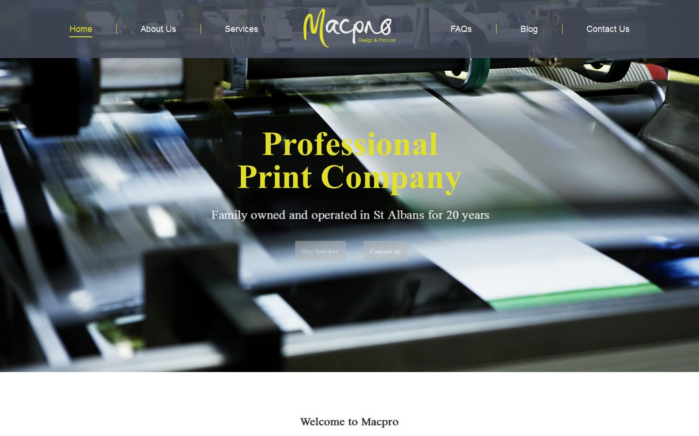 Macpro Design and Print Limited Website