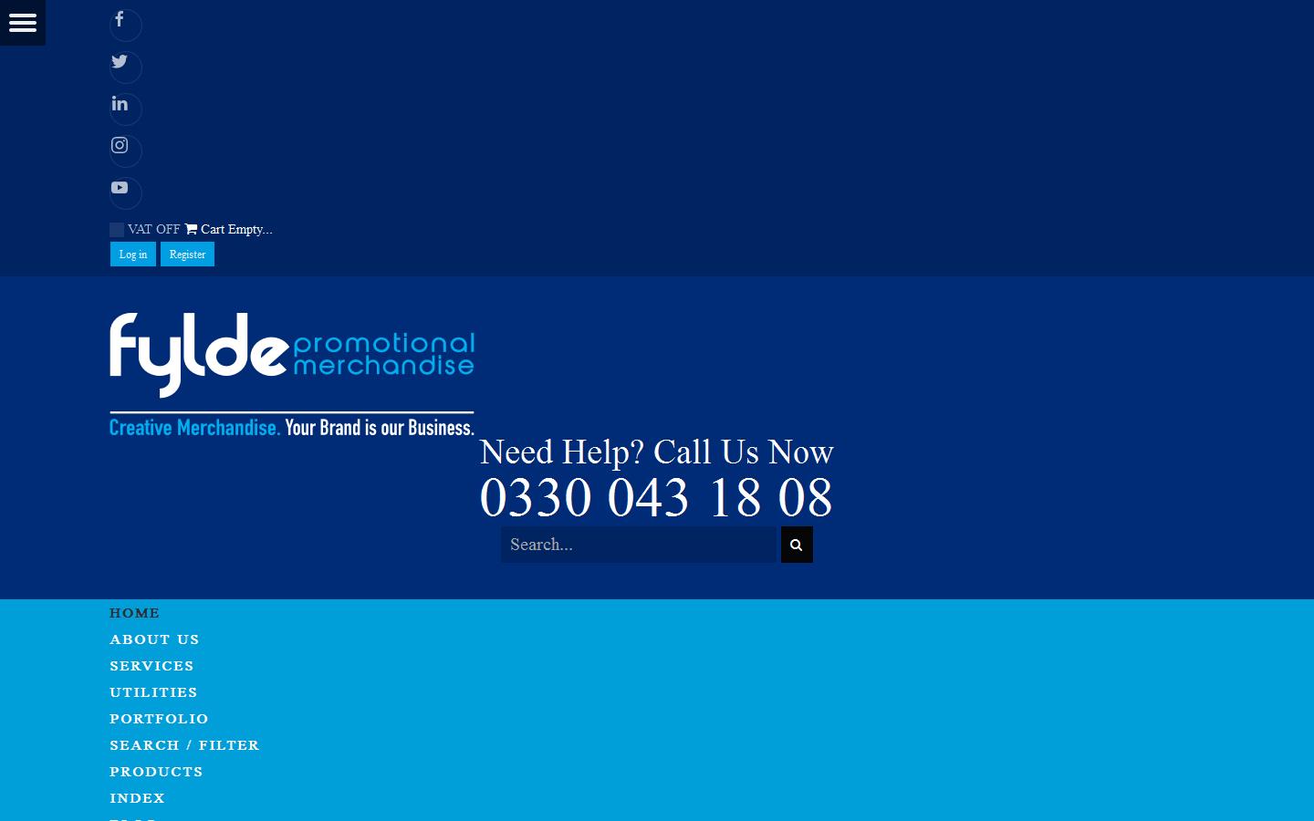 Fylde Promotional Merchandise Website