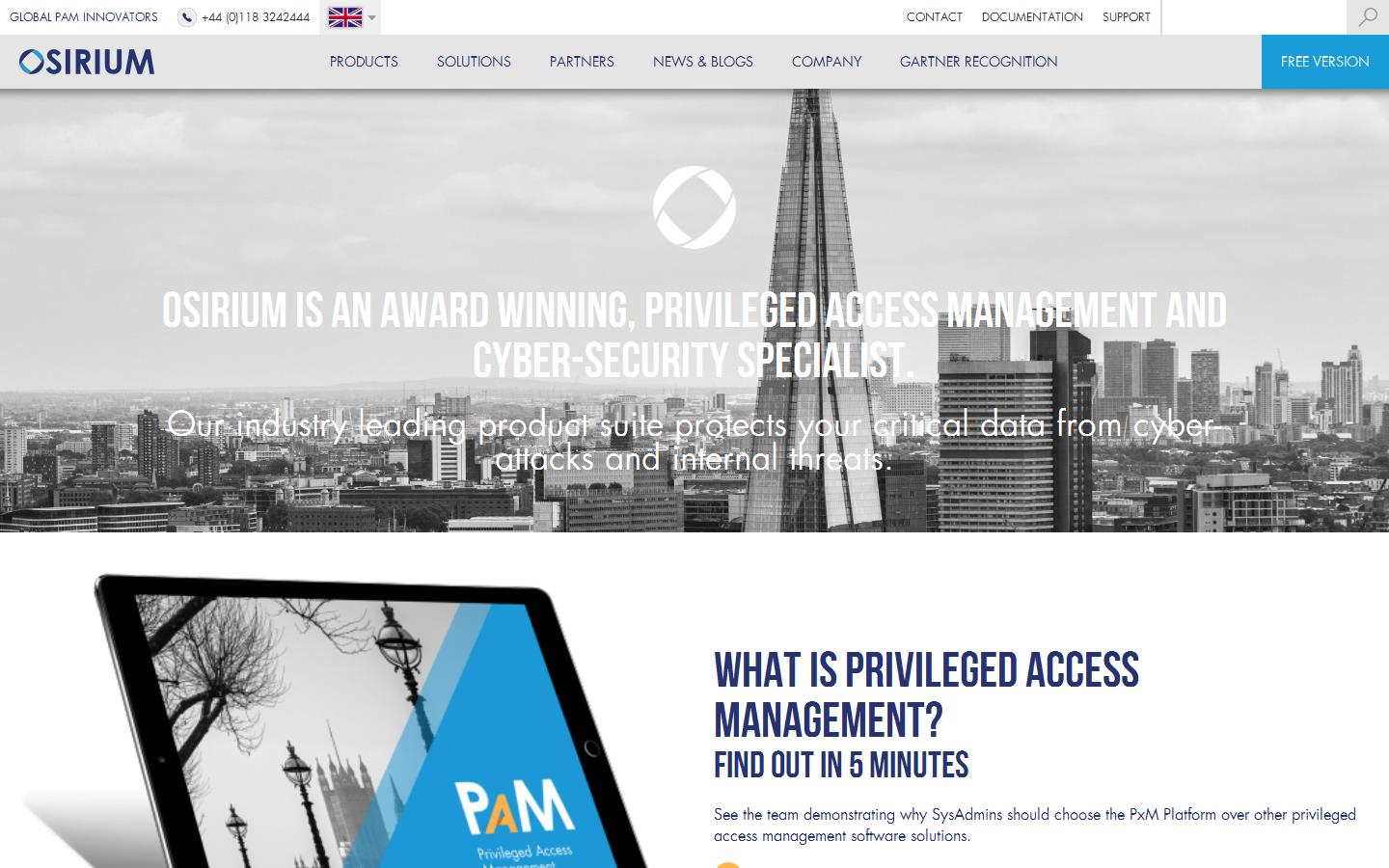 Osirium Ltd Website