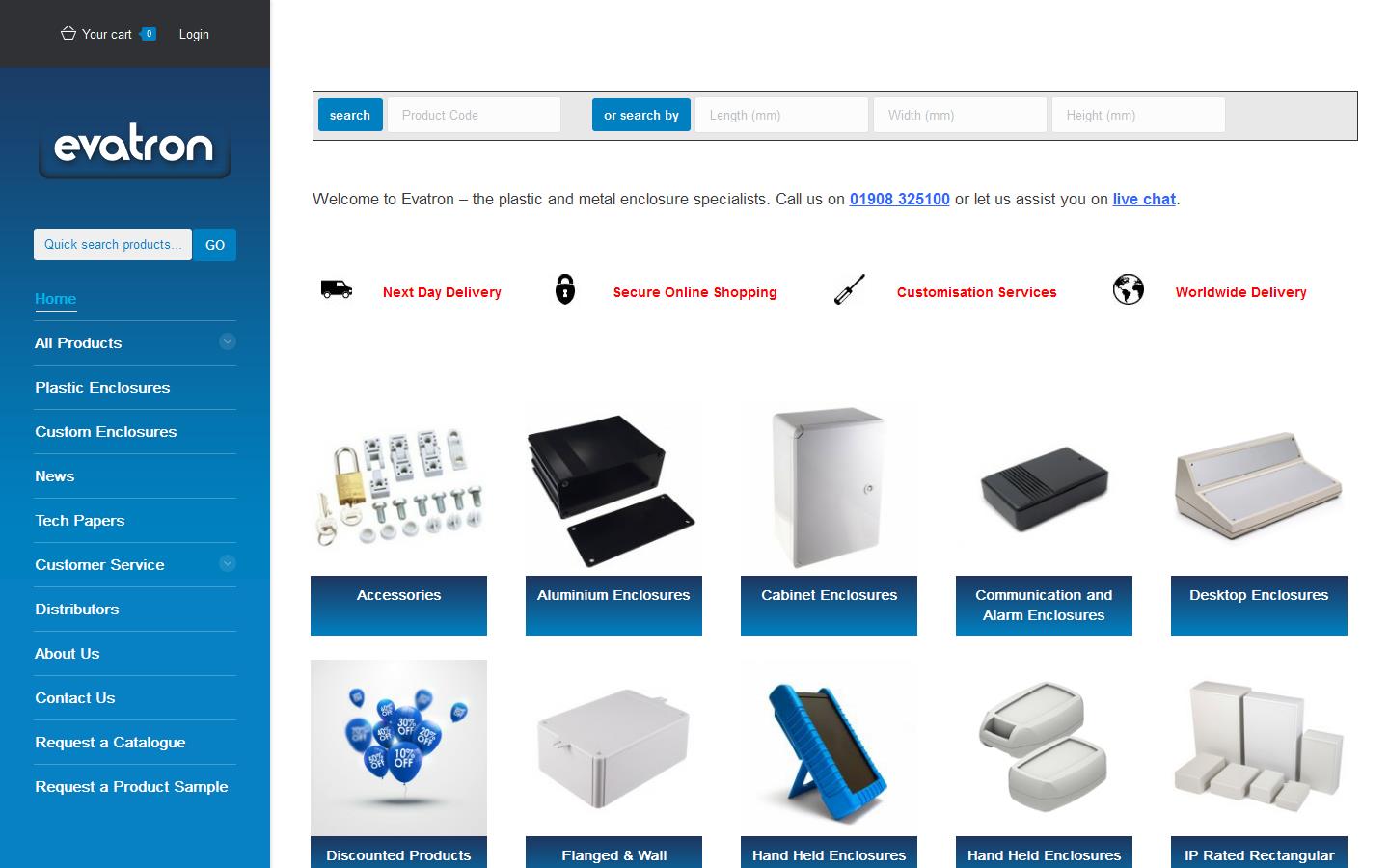 Evatron Plastic Enclosures Ltd Website
