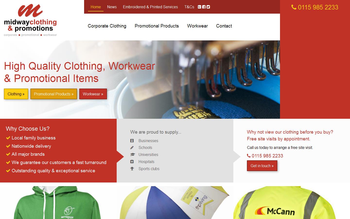 Midway Clothing & Promotions Website