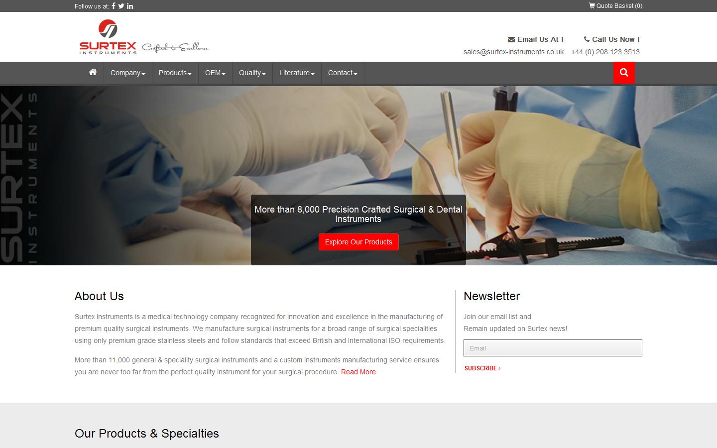 Surtex Instruments Website