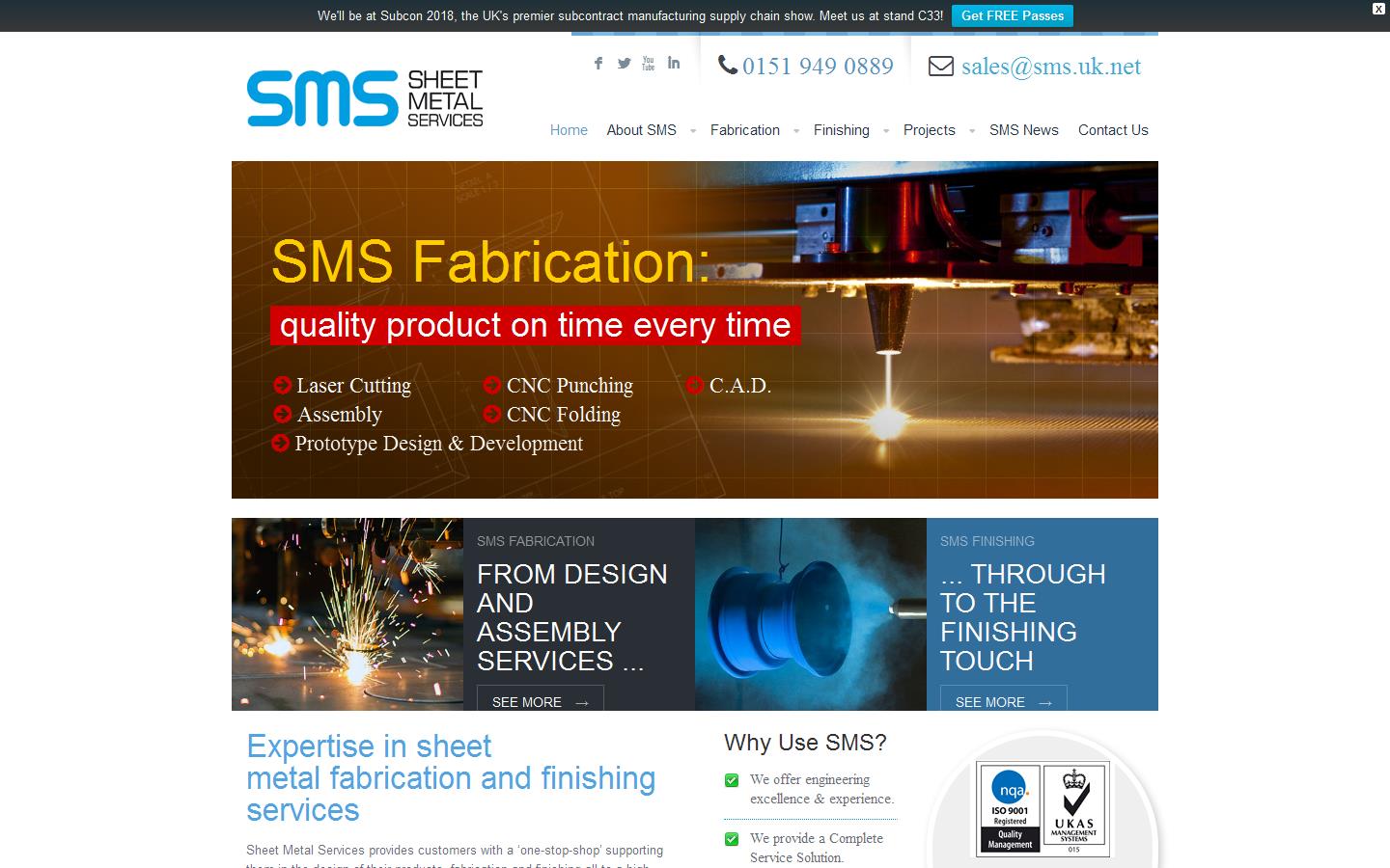 Sheet Metal Services Website