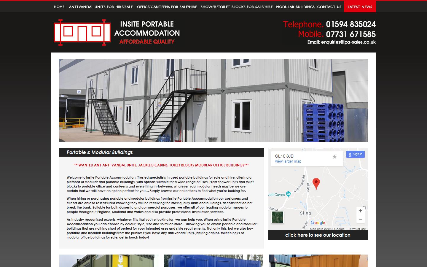 Insite Portable Accommodation Website