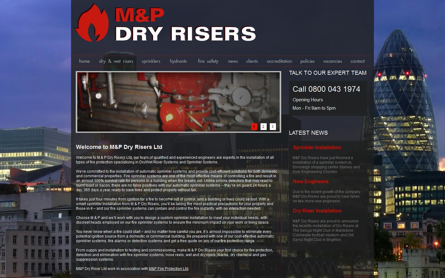 M & P Fire Protection Ltd Website