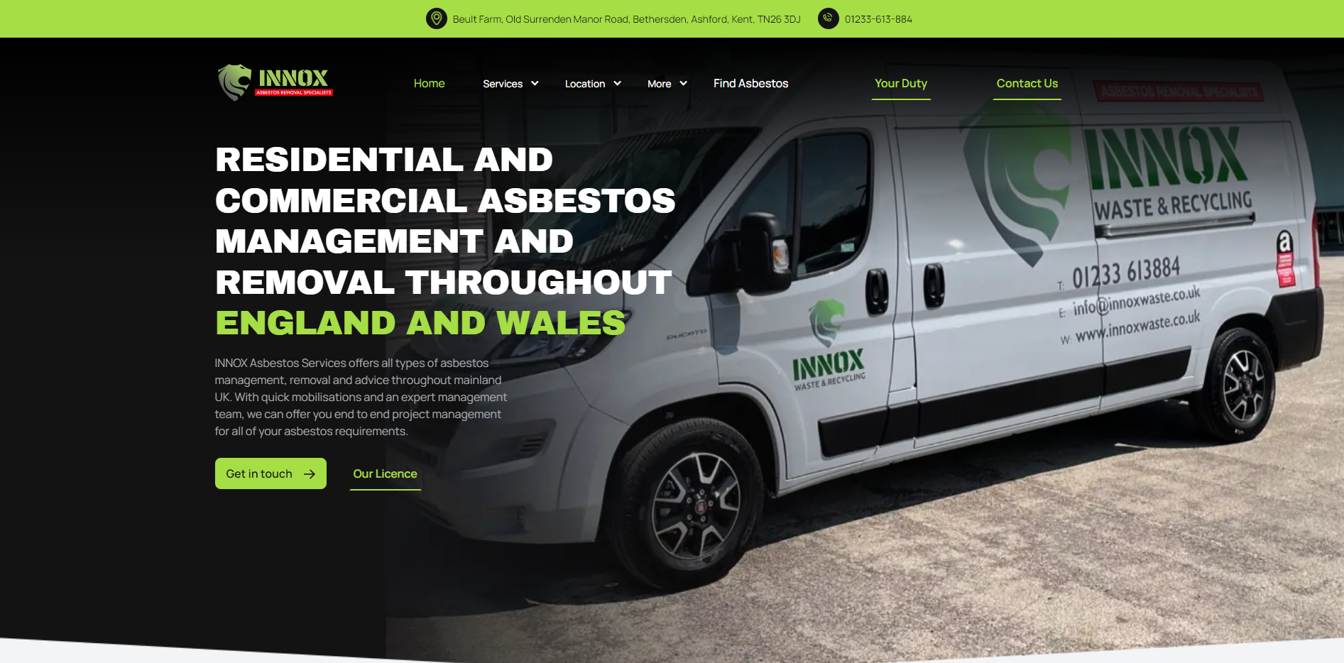 Innox Waste & Recycling Website