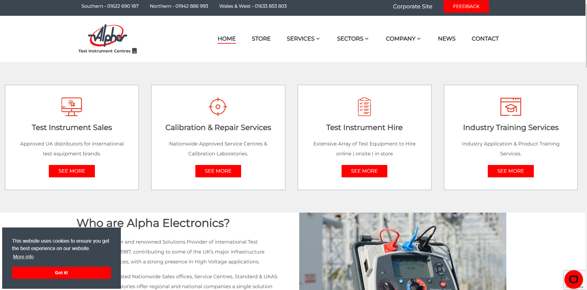 Alpha Electronics Website