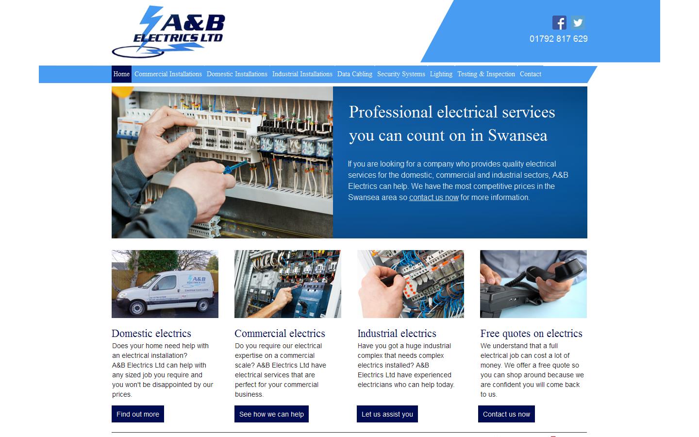 Contact A&B Electrics Ltd Website