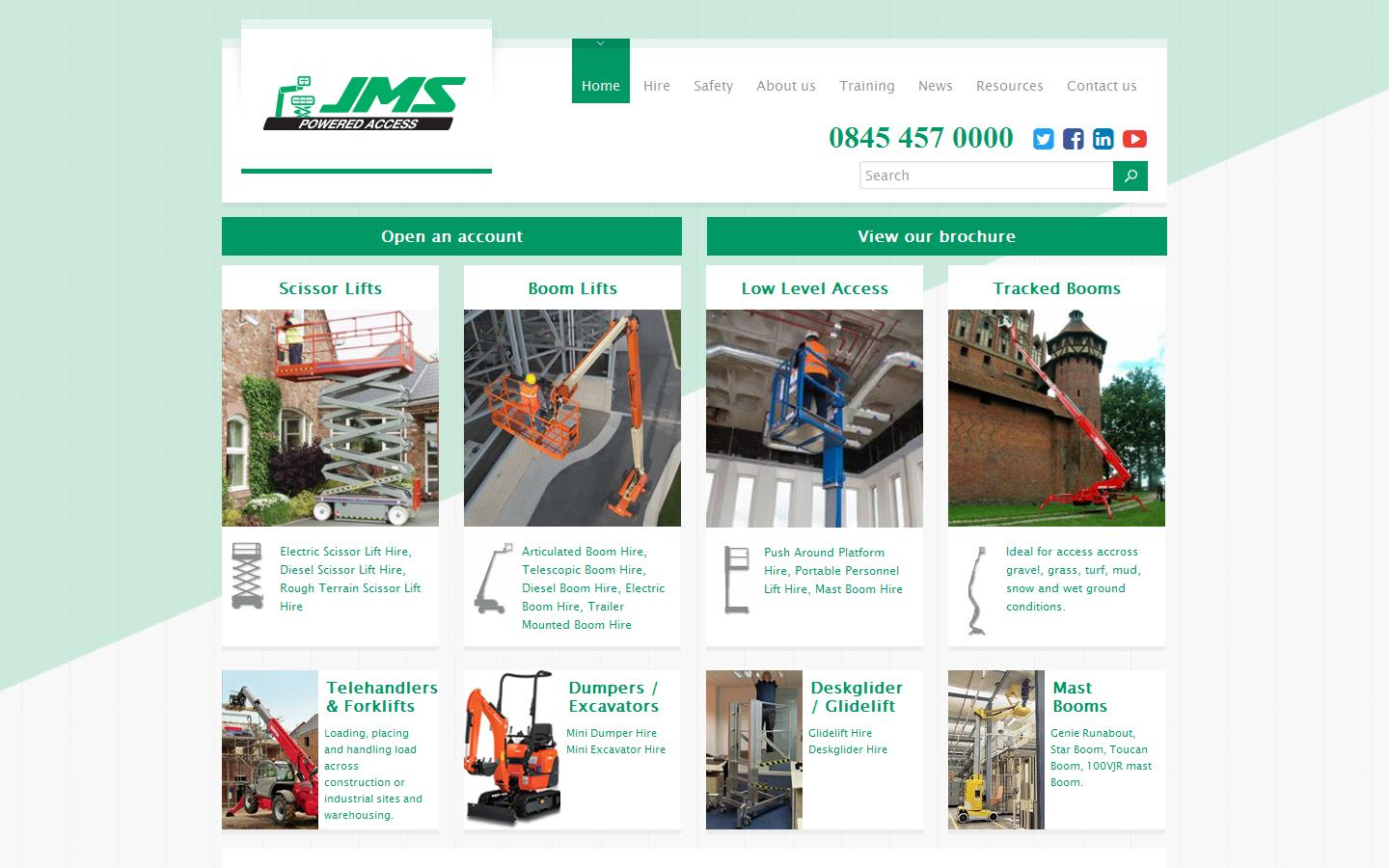 JMS Powered Access Website