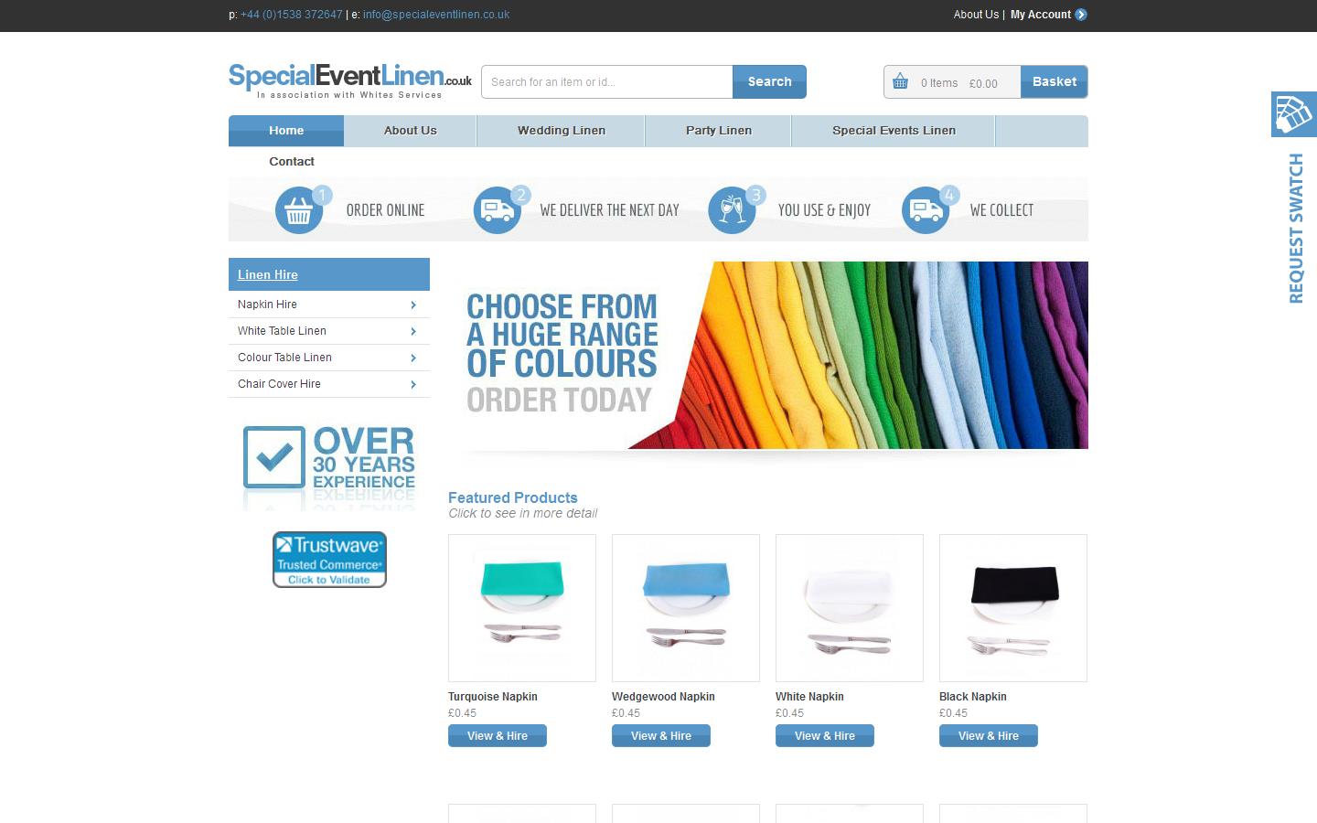 Special Event Linen Website