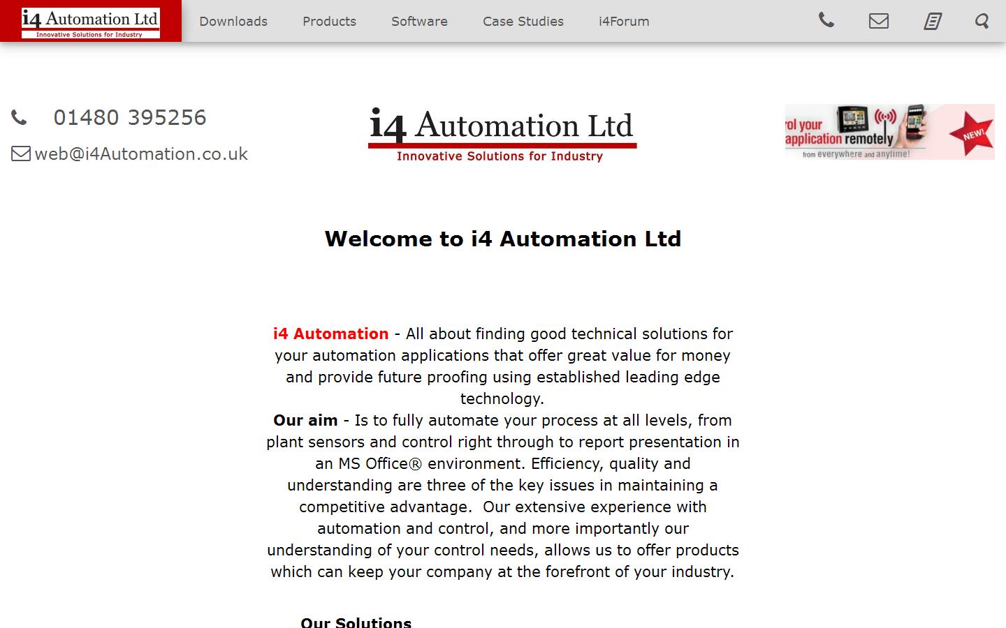 i4 Automation Ltd Website