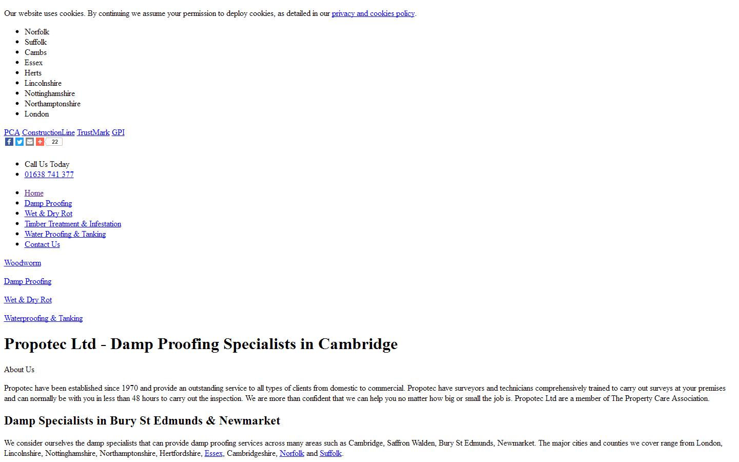 Propotec Limited Website