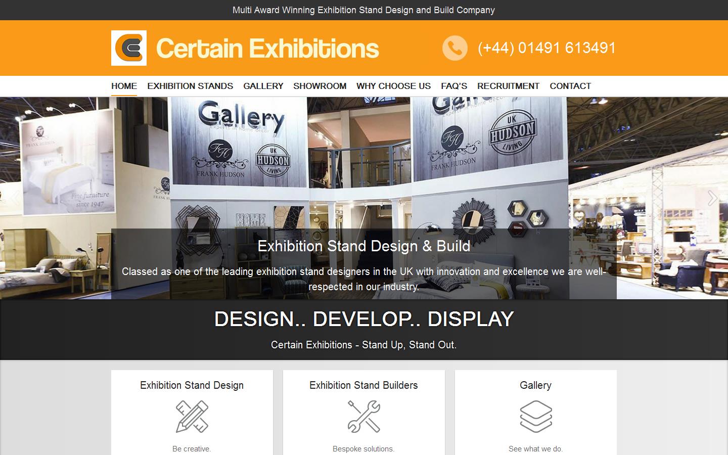 Certain Exhibitions Ltd Website