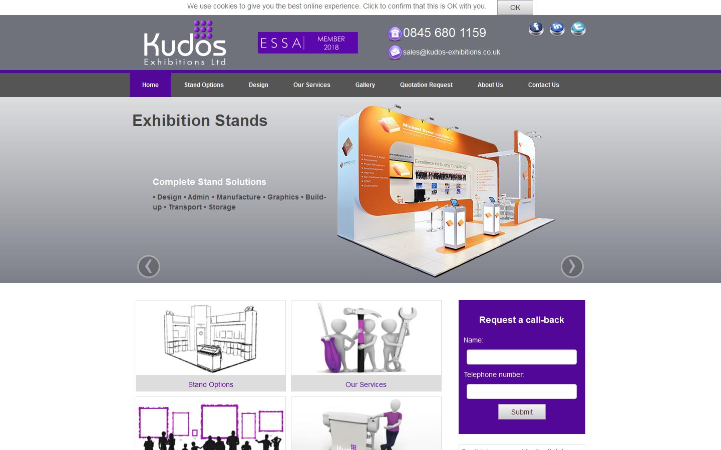 Kudos Exhibitions Ltd Website
