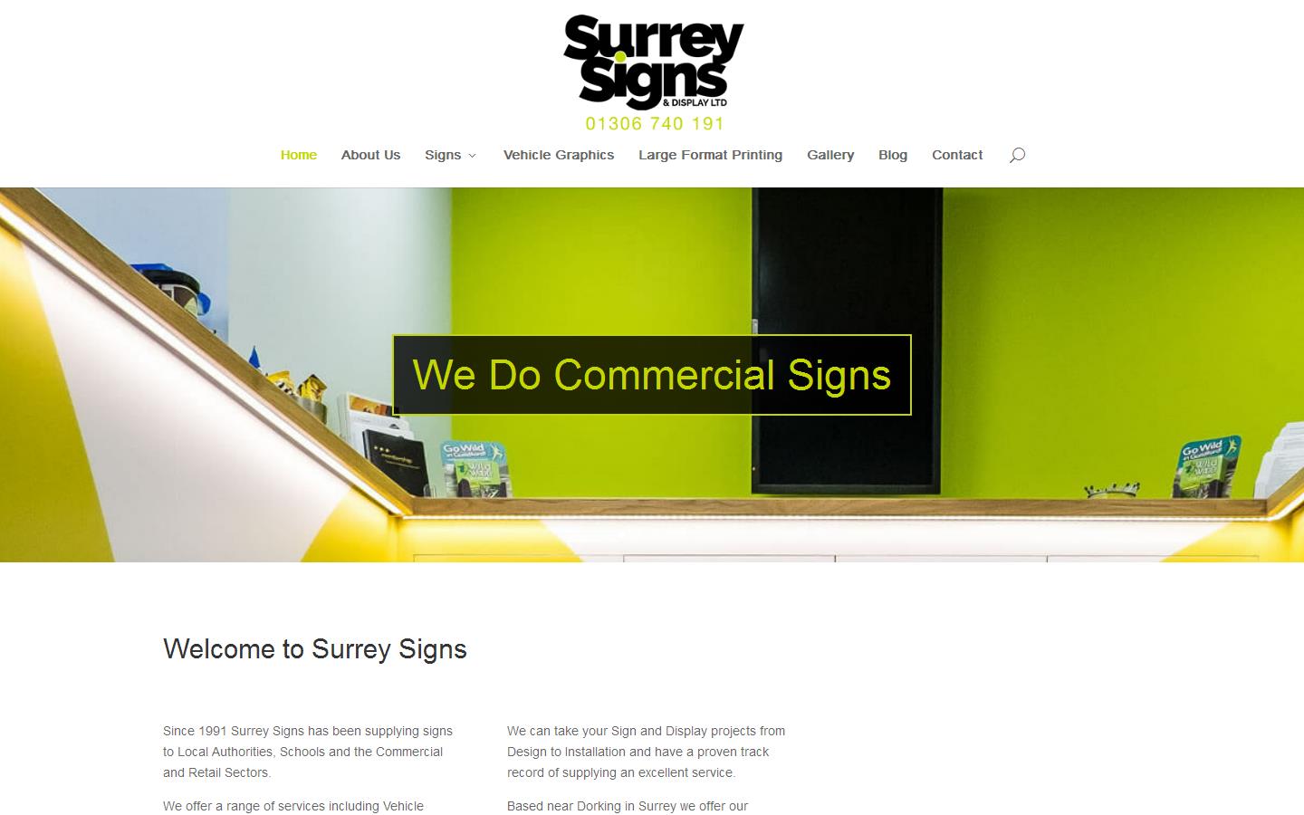 Surrey Signs & Display LTD Website