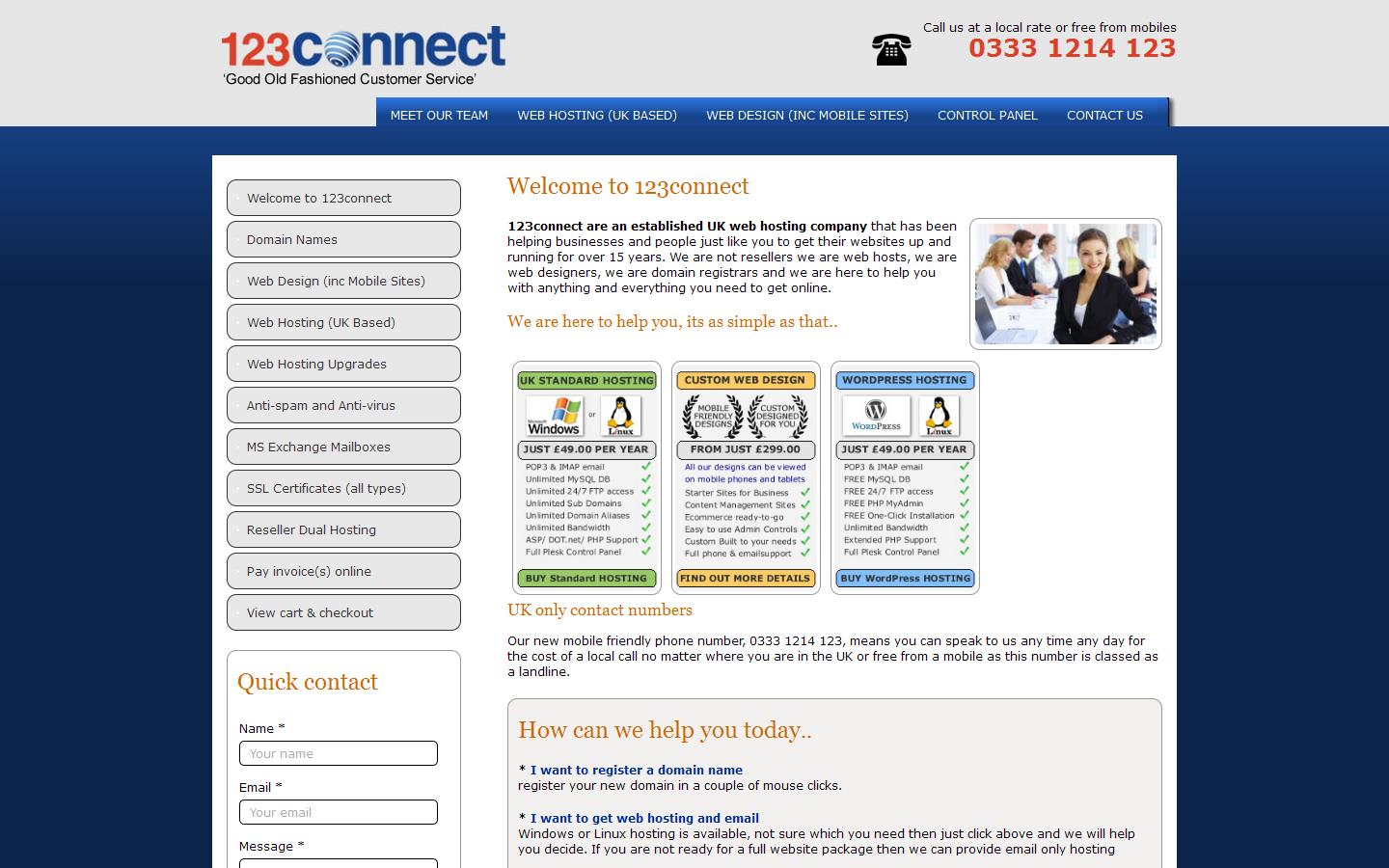 123 Connect Ltd Website