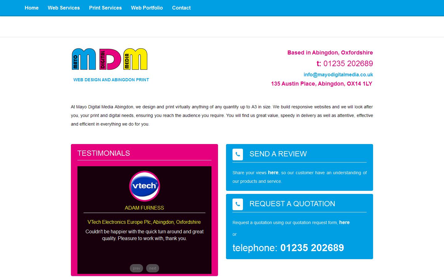 Mayo digital media Ltd Website