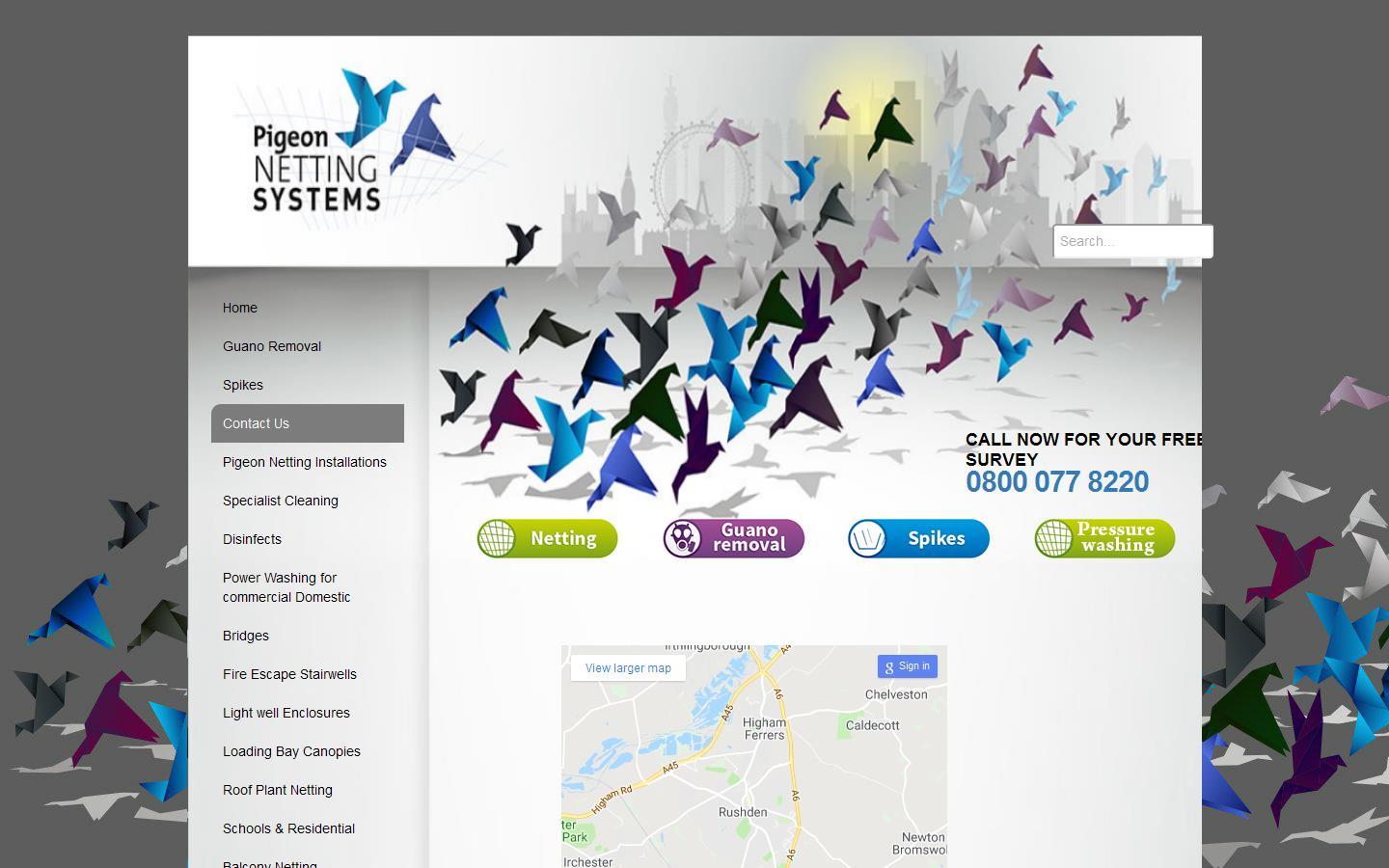 Pigeon Netting Systems Website