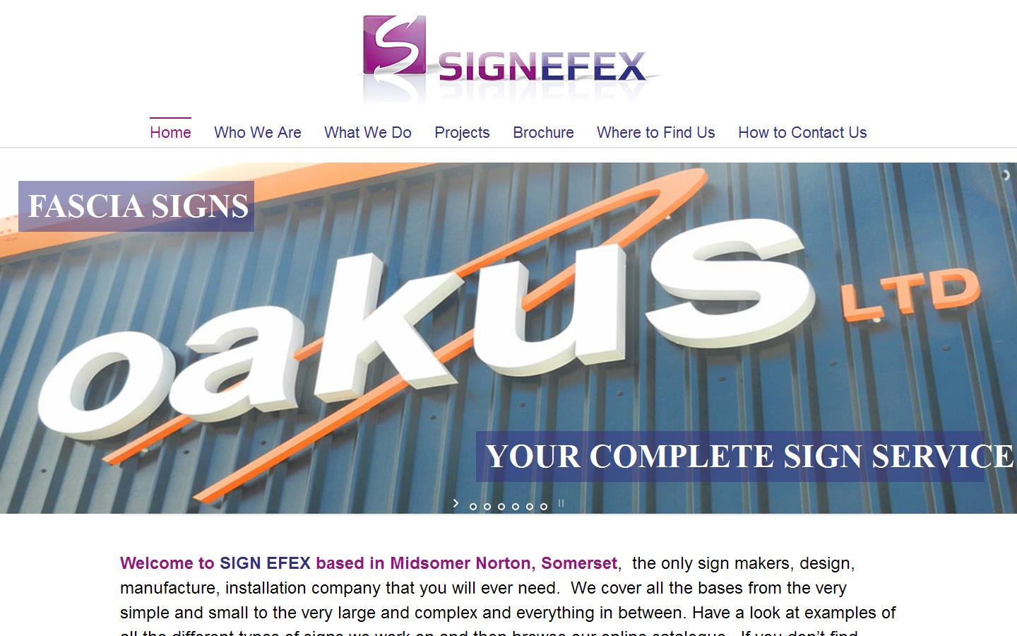 Sign Efex ltd Website