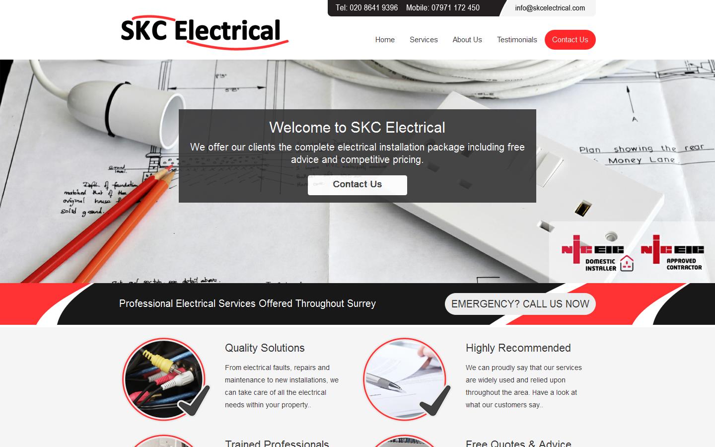 Skc electrical Website