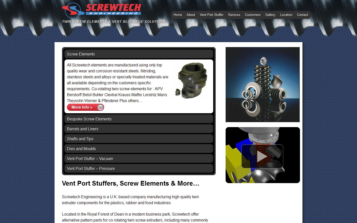 Screwtech engineering Website