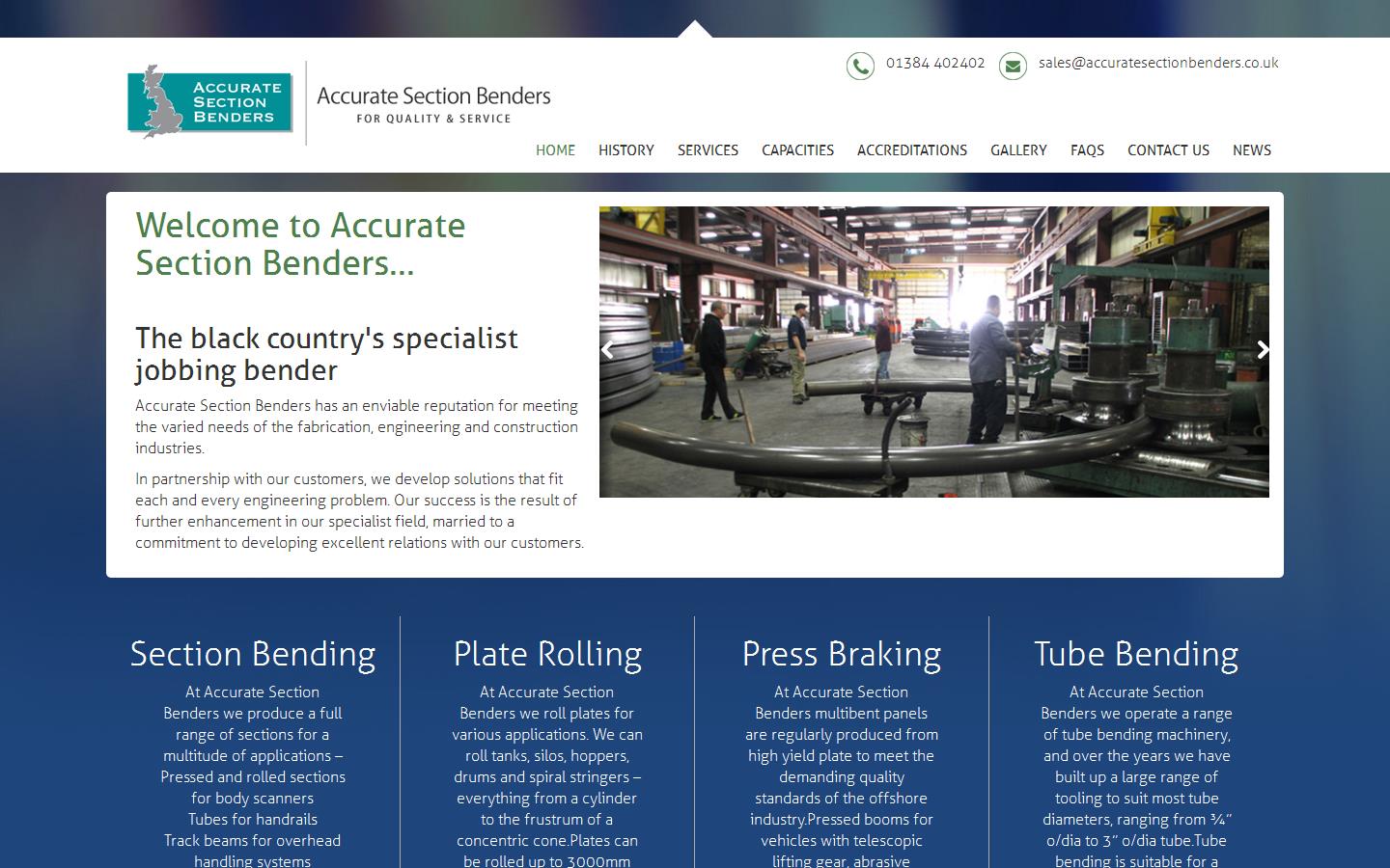 Accurate Section Benders Website