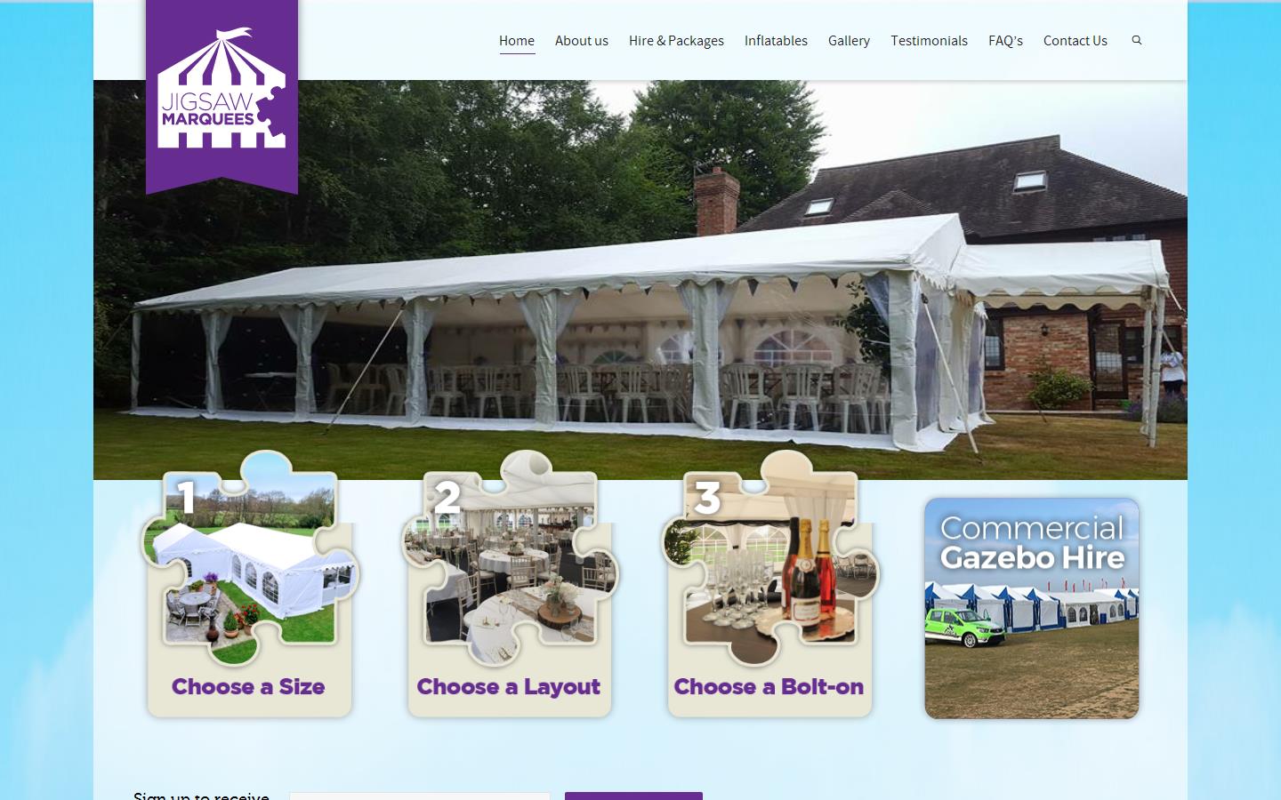 Jigsaw Marquees ltd Website