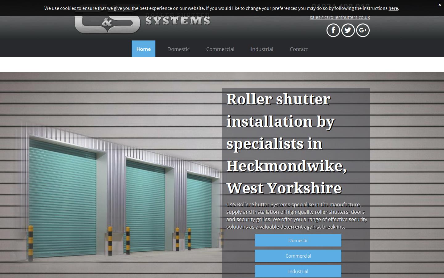 C&S Roller Shutter Systems Website