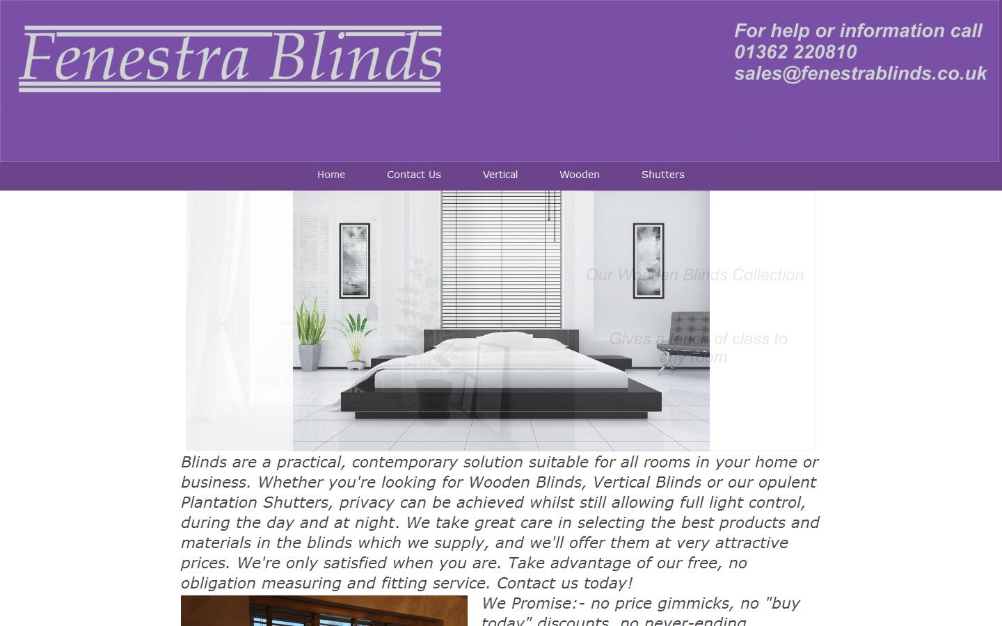 Fenestra Blinds Website