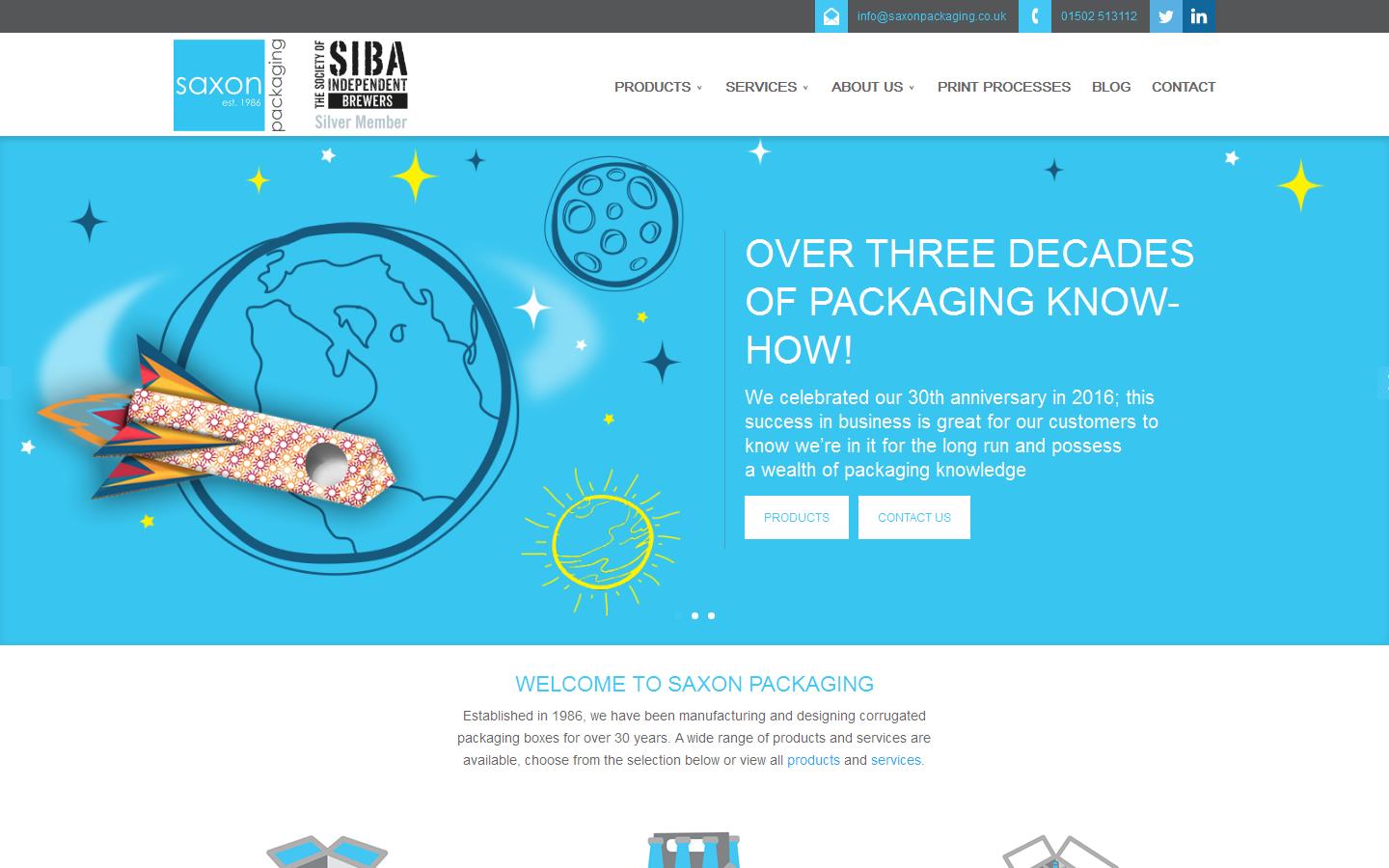 Saxon Packaging Website