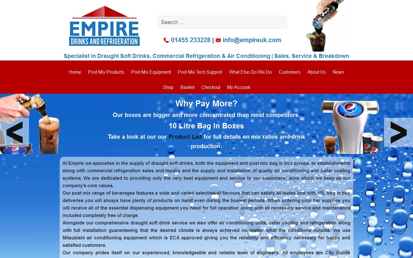 Empire Drinks & Refrigeration Website