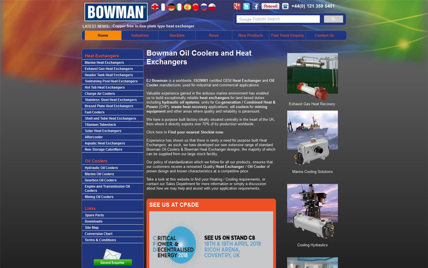 EJ Bowman (Birmingham) Ltd Website