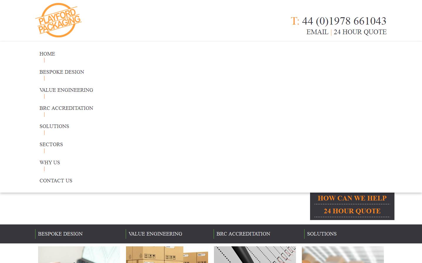 Playford Packaging Ltd Website