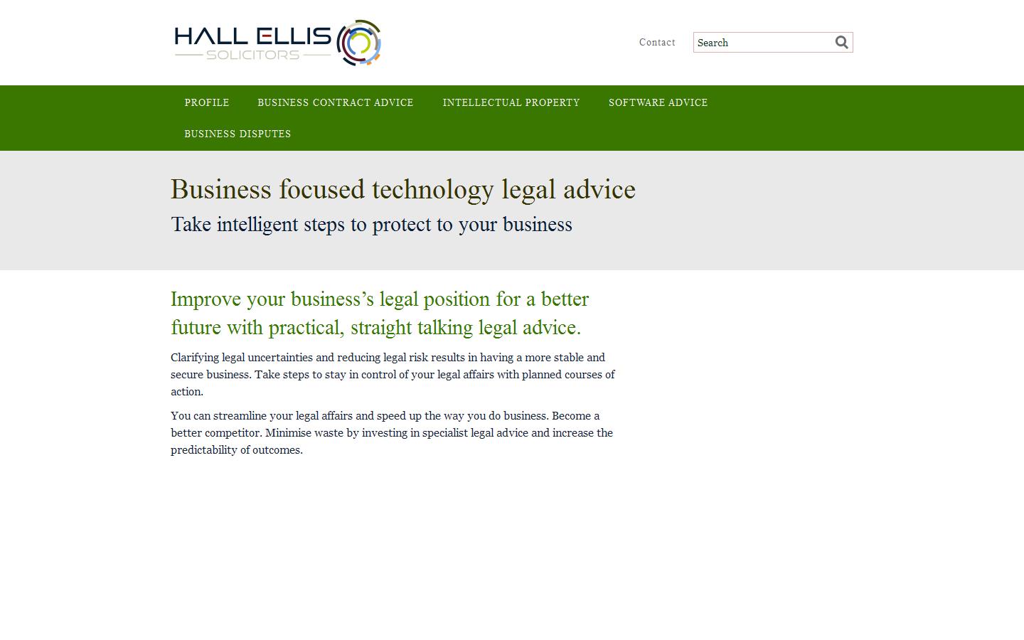 Hall Ellis Solicitors Website