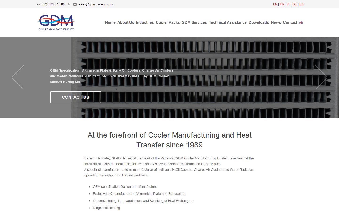 GDM Cooler Manufacturing Ltd Website