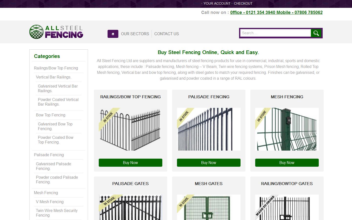 All Steel Fencing Ltd Website