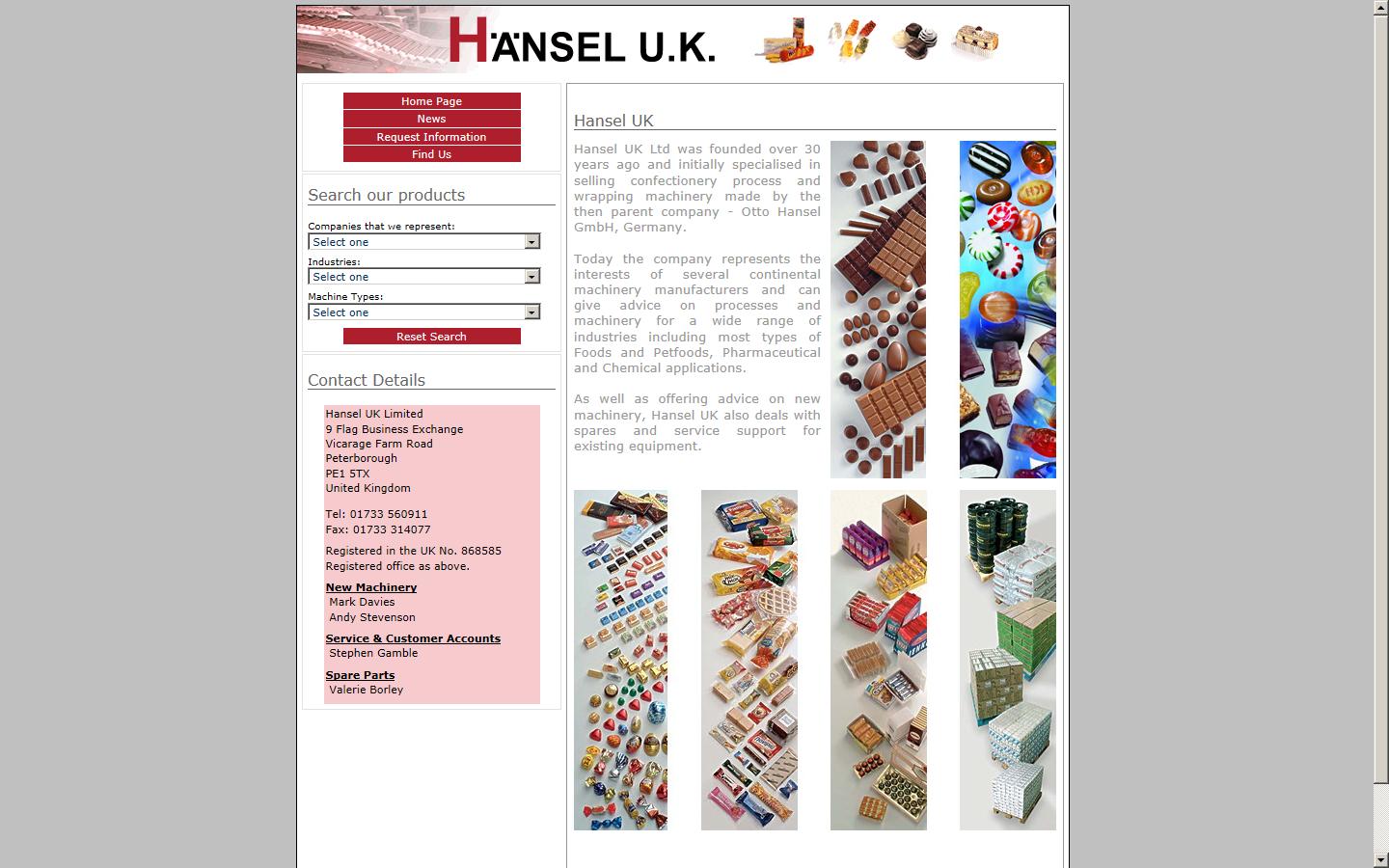 Hansel UK Ltd Website