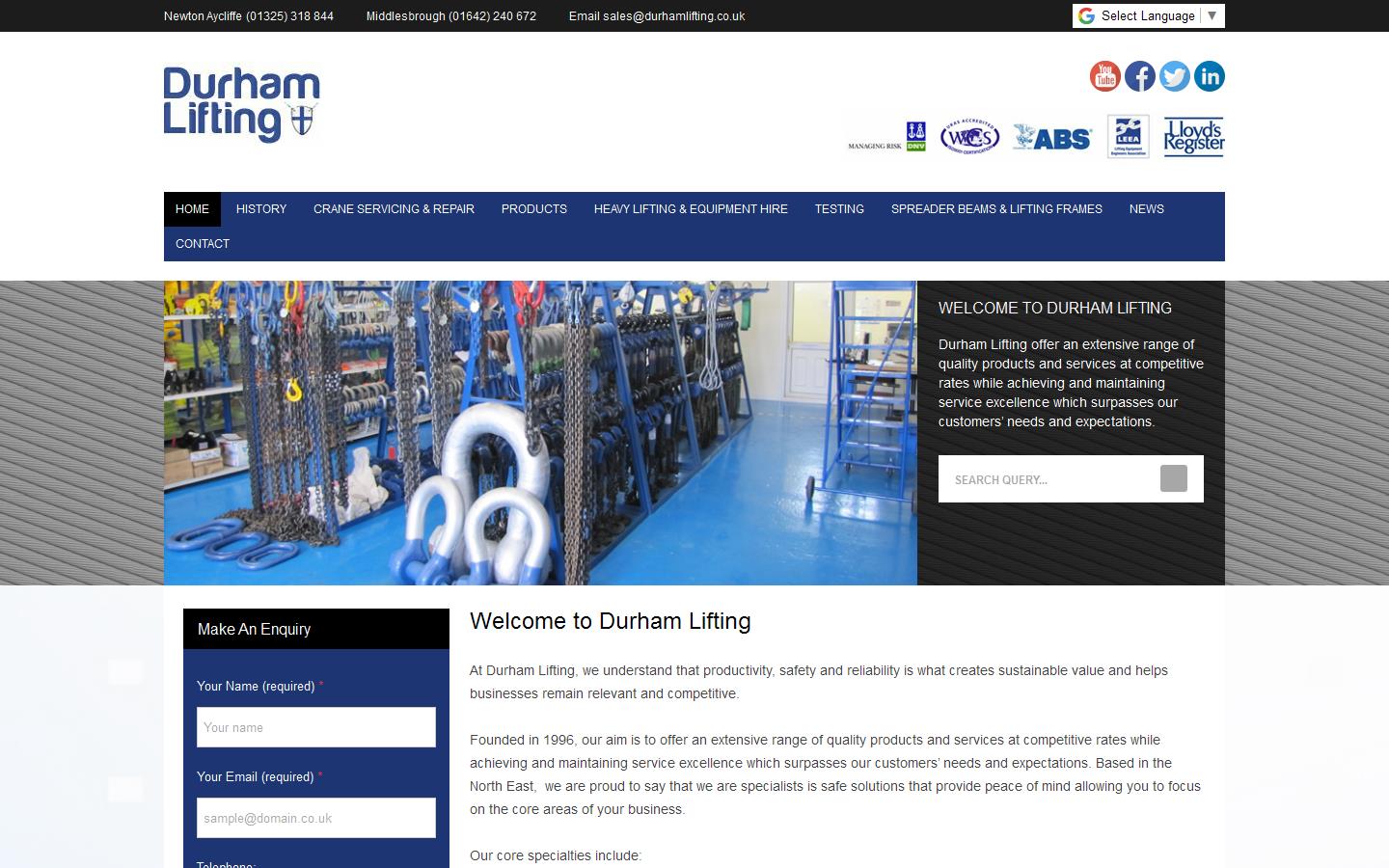 Durham Lifting Website