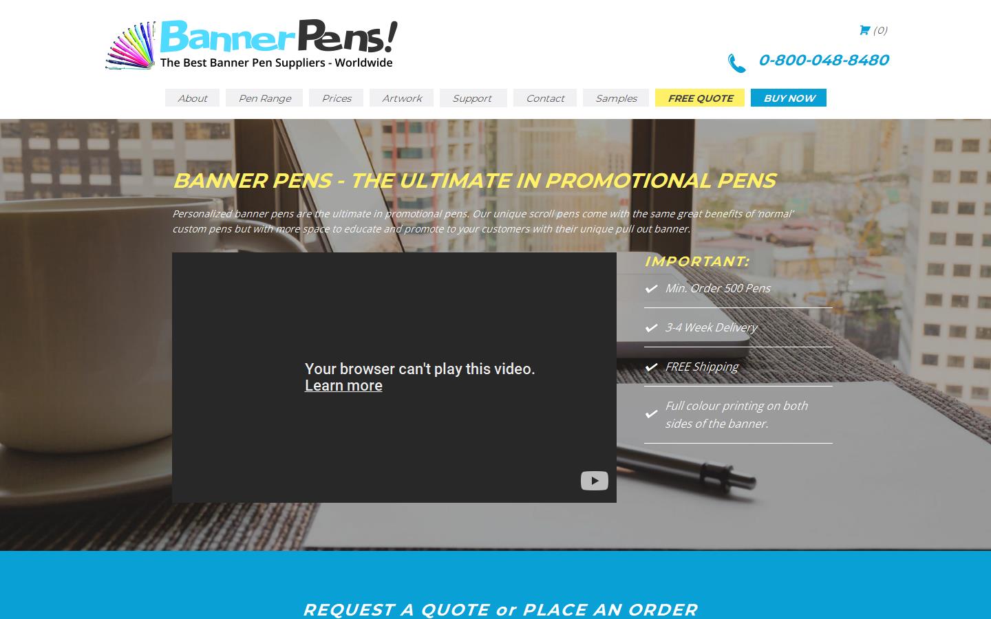 Banner Pens UK Website