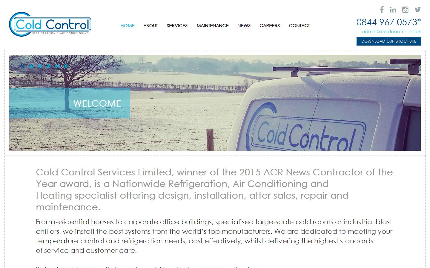 Cold Control Services Ltd Website
